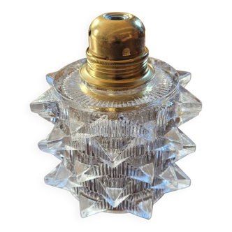 Geometric moulded glass lampshade from the 1960s.