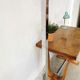 Lampadaire art déco Mazda chrome bois opaline