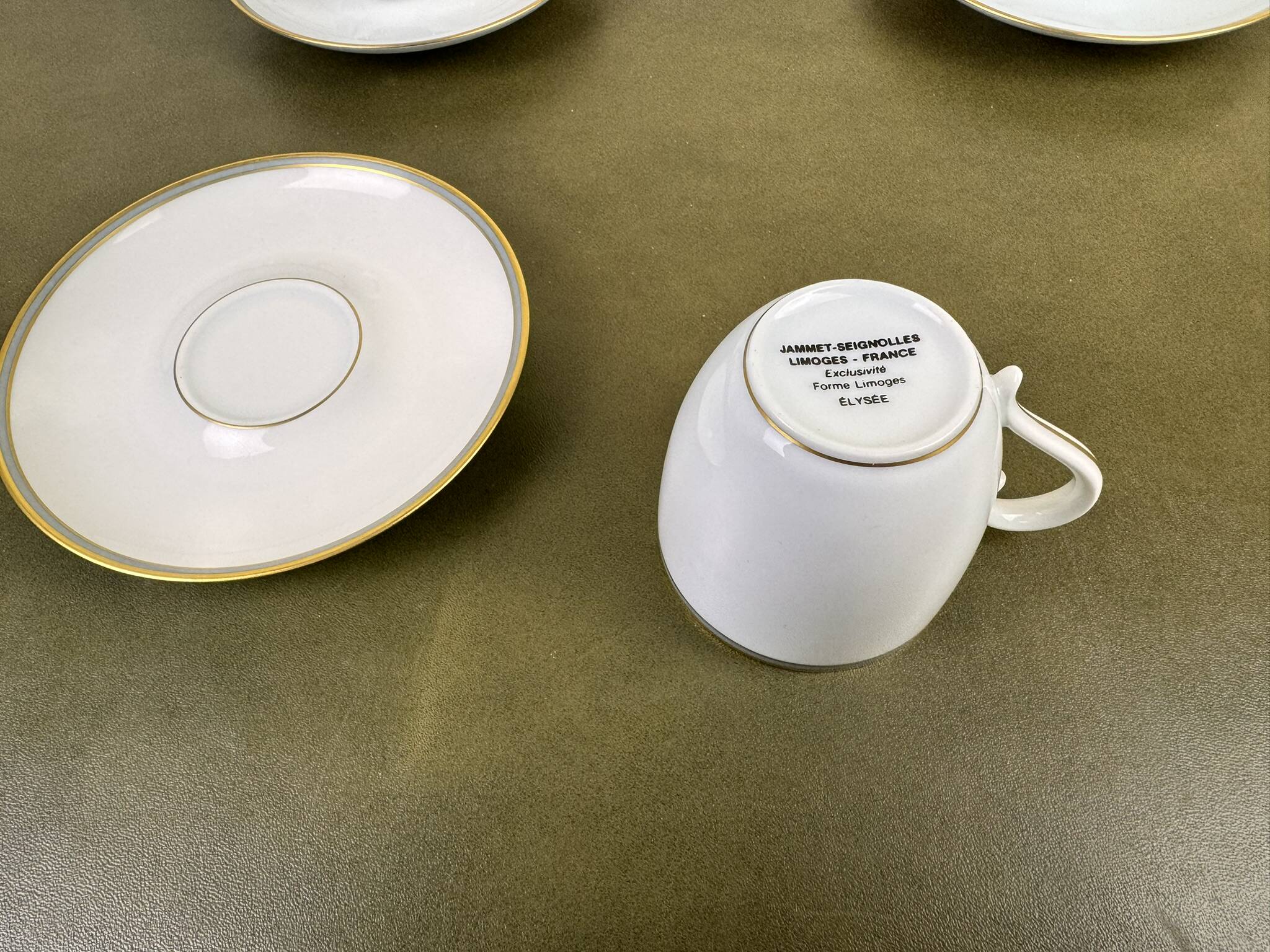 Porcelaine de limoges : service élysée vers 1940 jammet seignolles