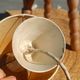 Vintage rattan and bamboo pendant light with removable shade.
