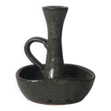 Bougeoir en grès tacheté