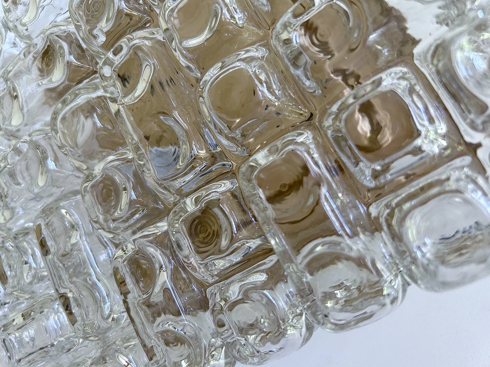 Lampe vintage en verre à bulles