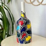 Colorful bottle handmade vase