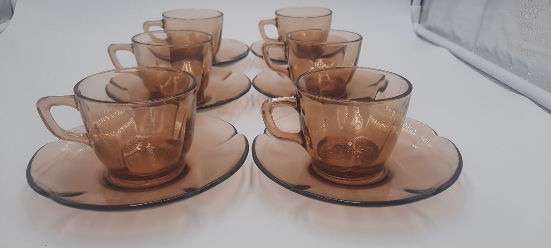 6 tasses à café vintage Duralex
