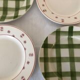 6 plates flat vintage mismatched crockery