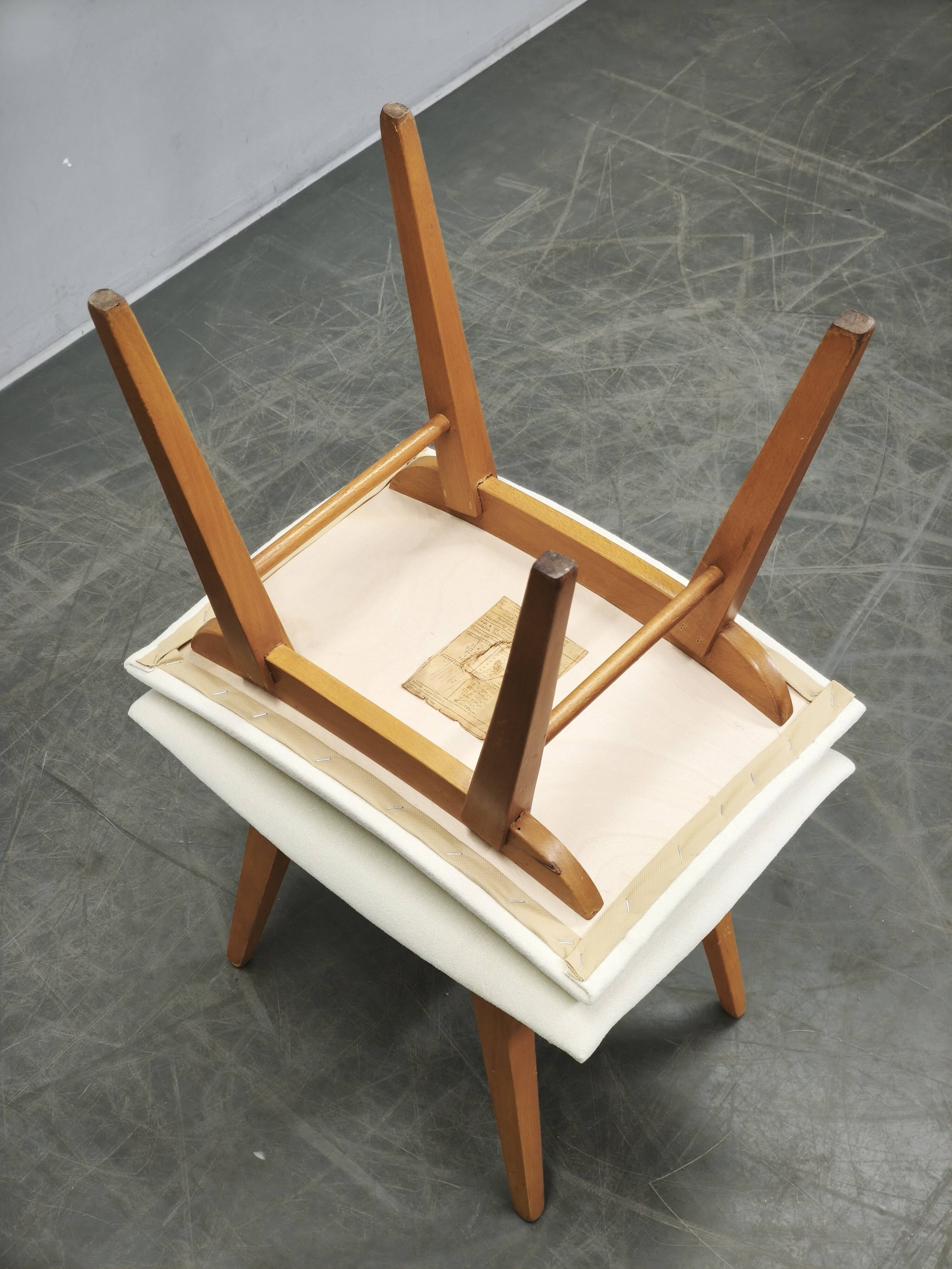 Pair of Beech Wood Stools by Závod Malacky, Czechoslovakia, 1970s