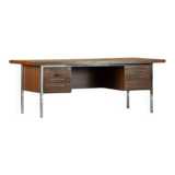 Mid-century rosewood and metal desk, Denmark 1970s