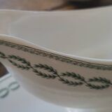 Sarreguemines iron clay sauceboat