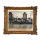 Ancienne gravure Les Deux tours signée Dauphin début XXème