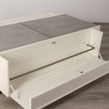 Wooden and chromed metal vintage bar table, 60s