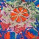 Indian Kantha Suzani embroidered in multicolour – cotton