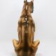 Life-size boxer dog statue in majolica, glazed ceramic, Italy, 1970s.