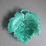 Plat feuille de vigne vert Sarreguemines