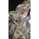 A pair of champagne "poliedro" murano glass chandelier