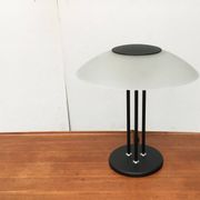 Lampe de table vintage postmoderne en verre et métal
