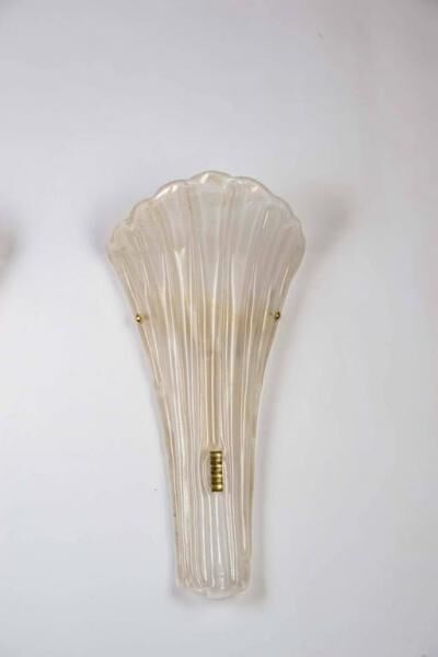 Set of four wall lamps in Murano glass