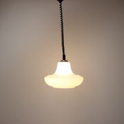 Mid-century adjustable glass pendant, 1970's