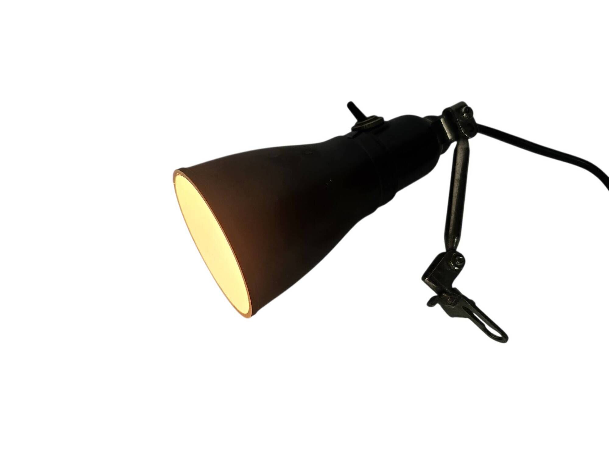 Pfaff - Industrial Bakelite machine lamp - adjustable arm - Germany - 1950s