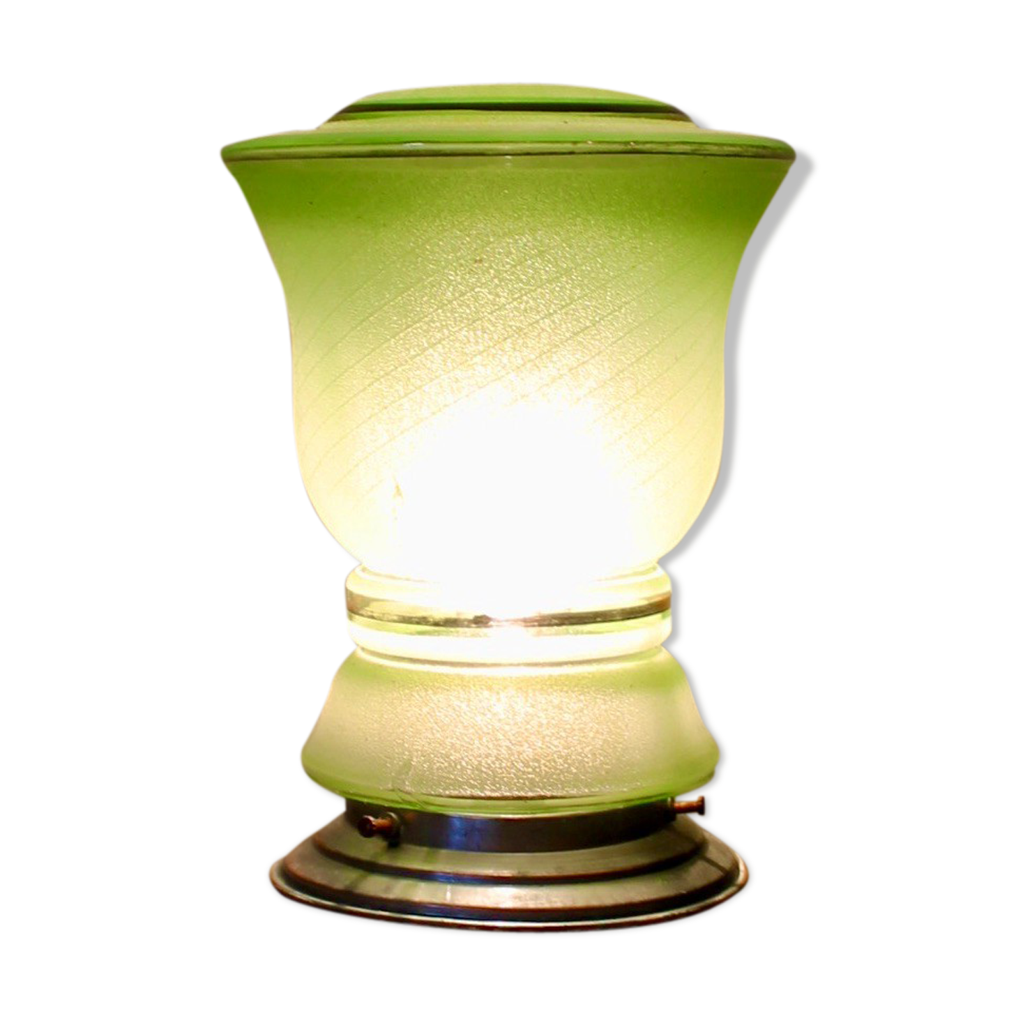 Vintage aluminum and glass ceiling