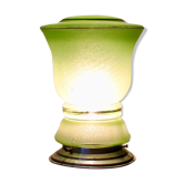Plafonnier vintage aluminium et verre