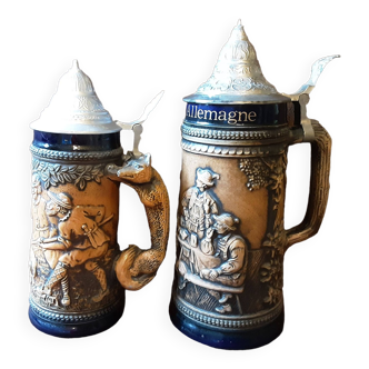 Set of 2 German beer mugs