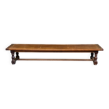 Vintage 19th-century farmhouse bench in solid wood, 250cm