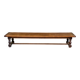 Vintage 19th-century farmhouse bench in solid wood, 250cm