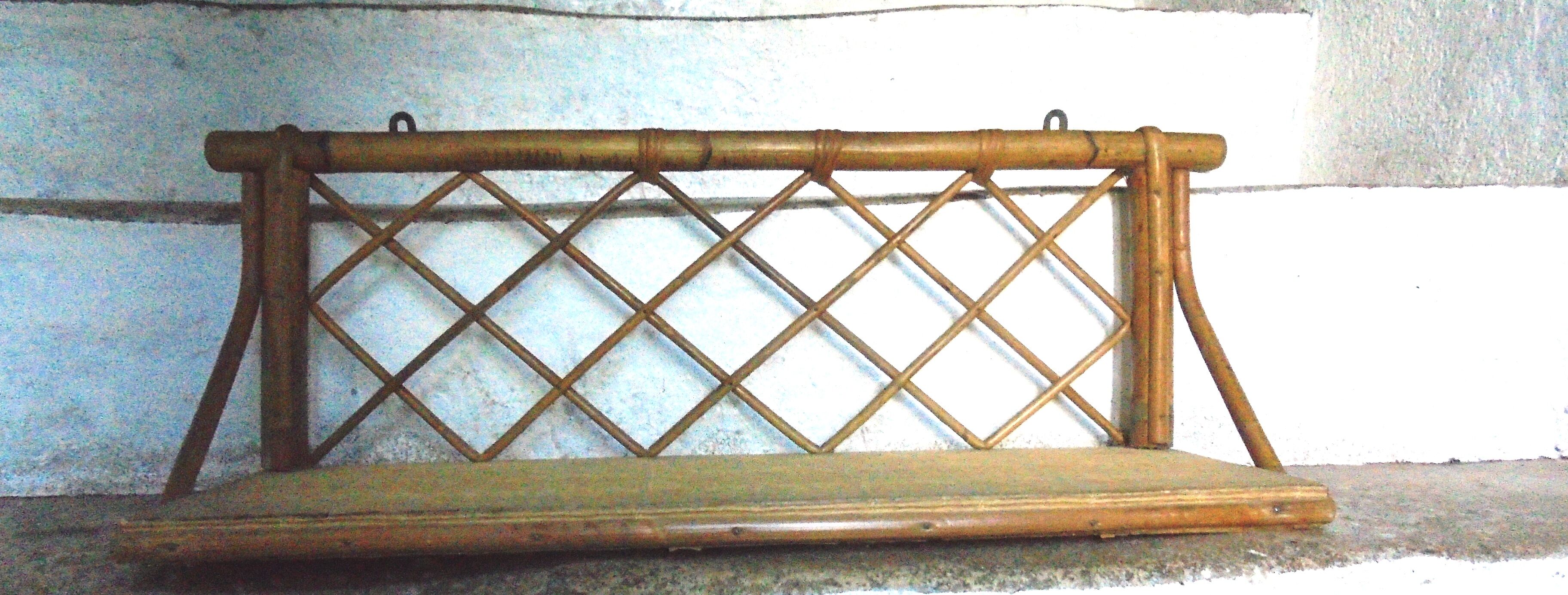 Bamboo wall shelf
