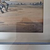 Johnny Audy (active 1840-1880) - Watercolor on paper - "The diligence" - Signed lower right