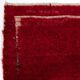 Solid Red Vintage Hand-Knotted Turkish Tulu Rug with Minimalist Ivory Border. 100% Wool
