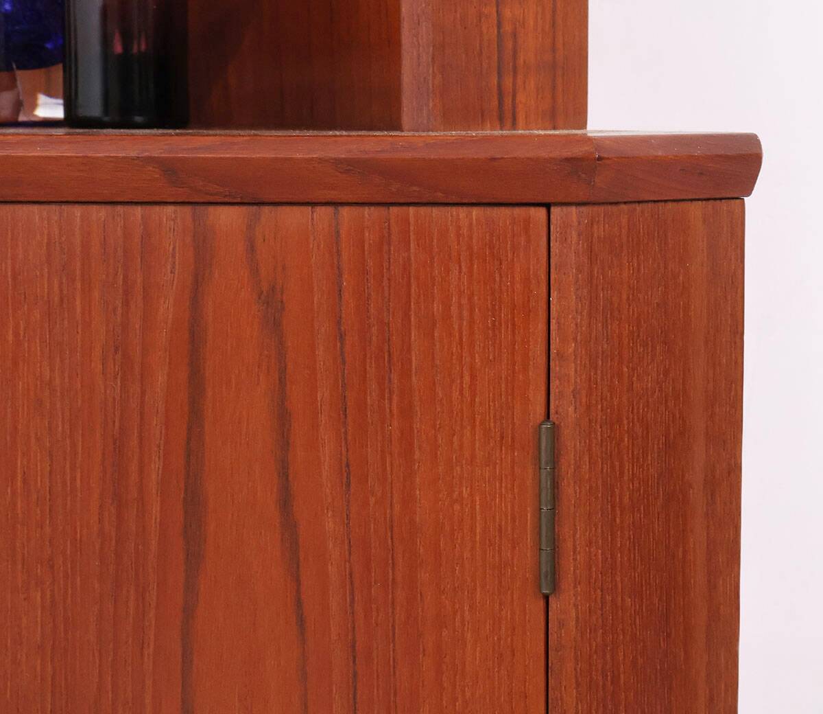 Vintage Danish teak corner cabinet with display case, 1960s