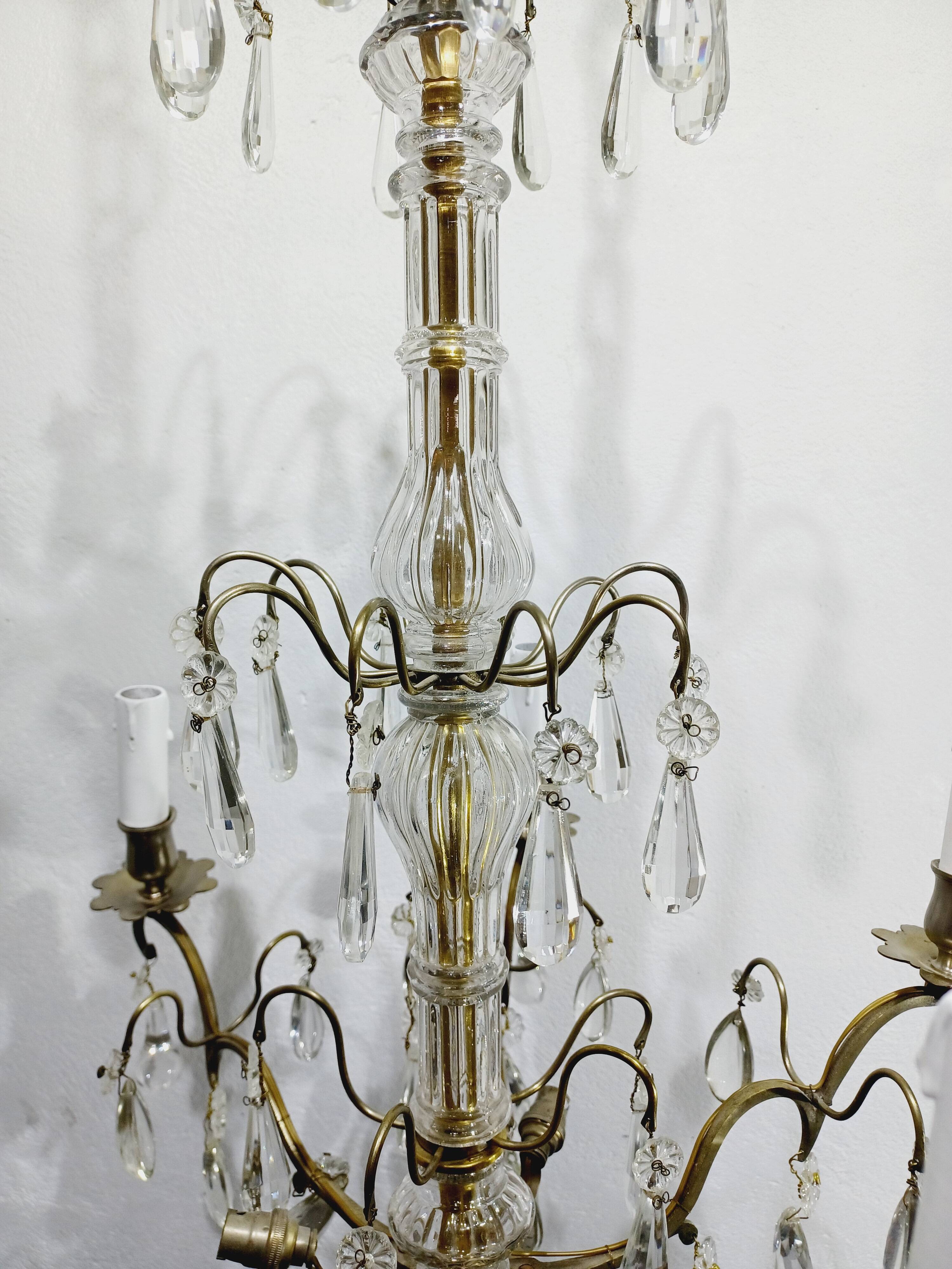 5-light crystal chandelier