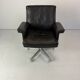 Vintage Leather Swivel Armchair De Sede DS 35, Switzerland, 1970s