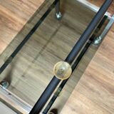 Chrome and glass serving trolley