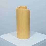 Three yellow vases in Memphis style by ASA Germany.