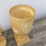 Pair of alabaster lamps