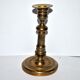 Bougeoir chandelier ancien en bronze doré, flambeau à frise de perle 18cm