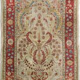Fine handwoven vintage rug - Persian silk