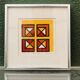 Set of two abstract screen prints, signed L Cohe.