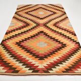 177x291Cm Geometric Style Kilim Rug, Turkish Kilim Rug, 177x291Cm