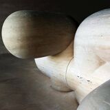 Sculptural and Organic Stools Made of Travertine Marble by Pepe Guerrero
