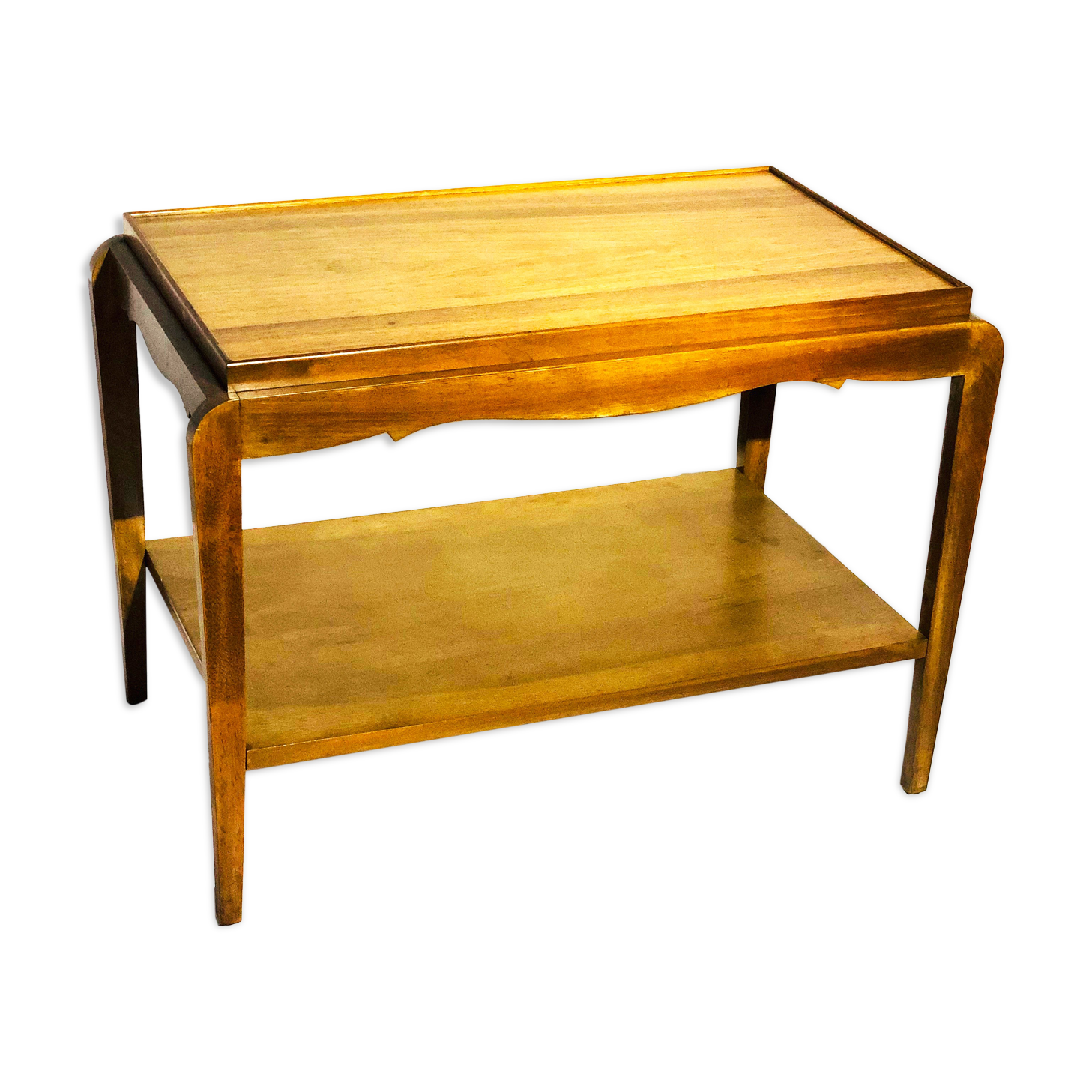 Vintage side table double top oak 1940