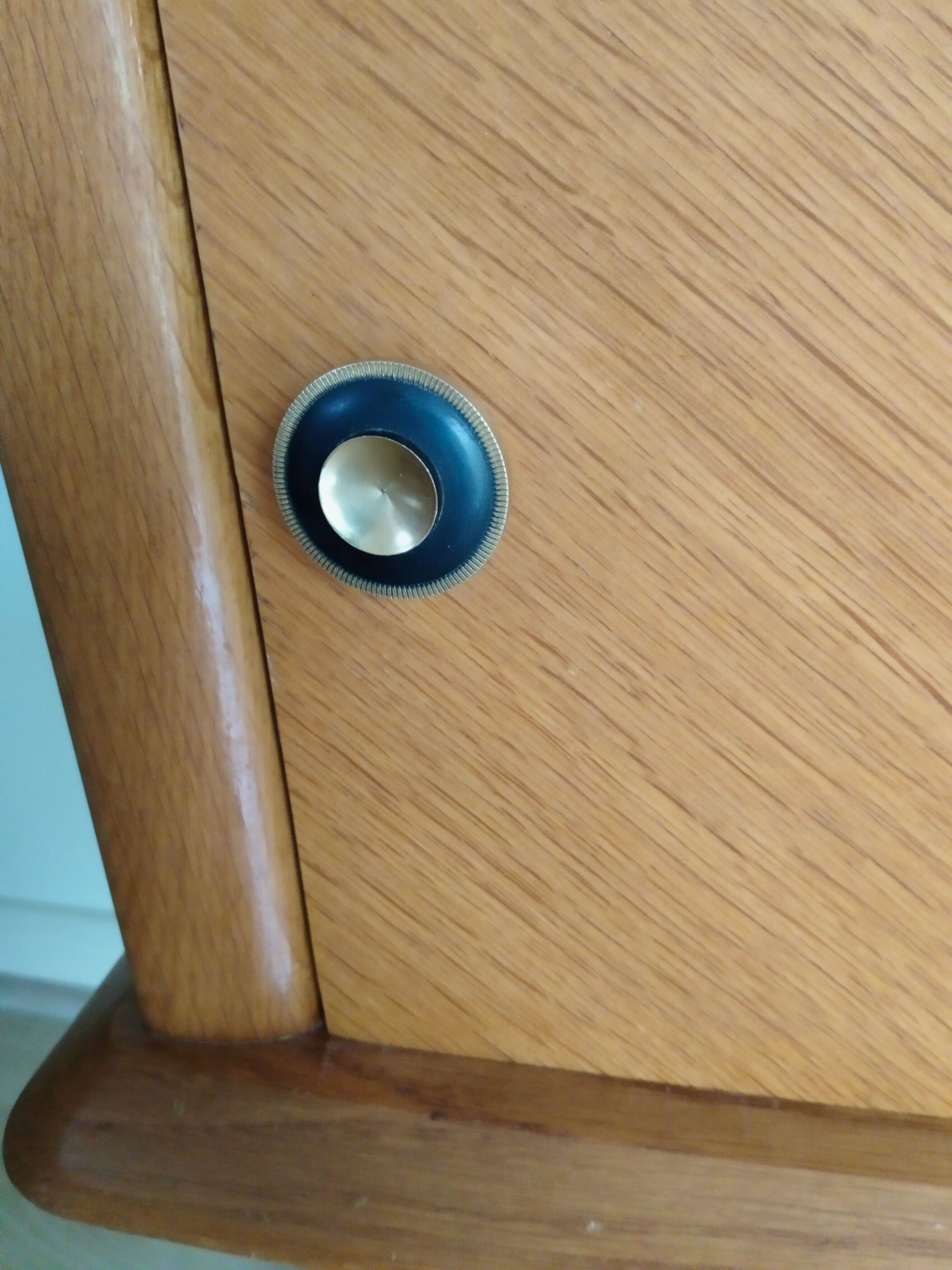 Vintage bedside table, varnish, compass legs, vintage 50s