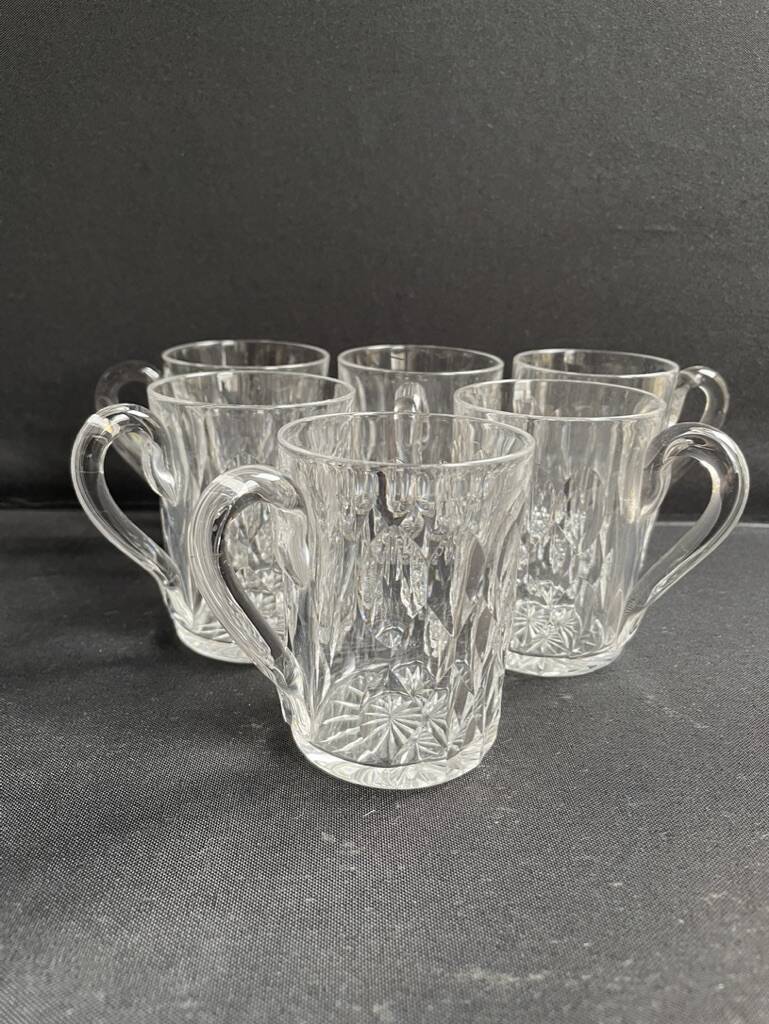 6 old Baccarat cups size 6406