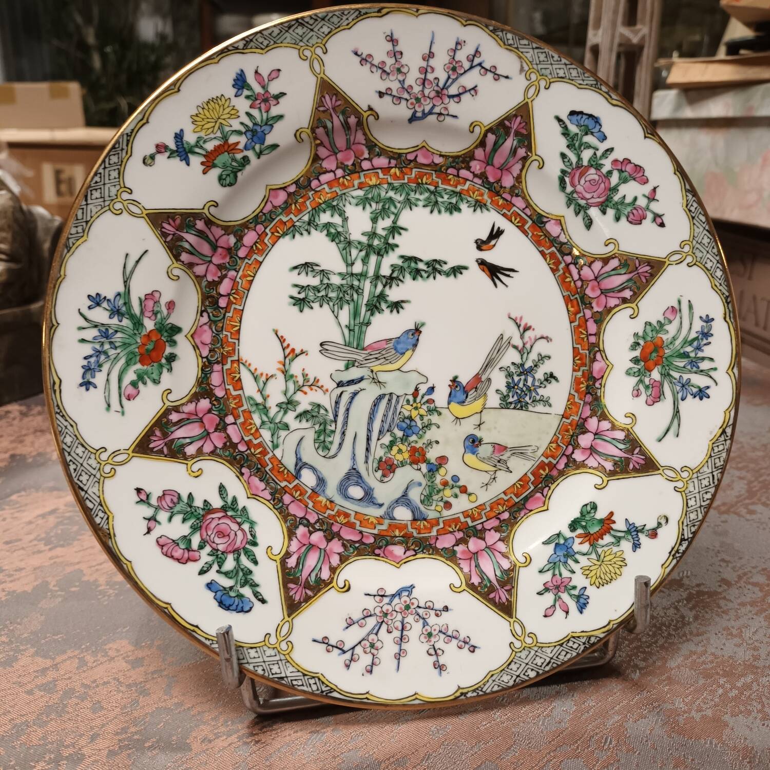 Assiette décorative asiatique
