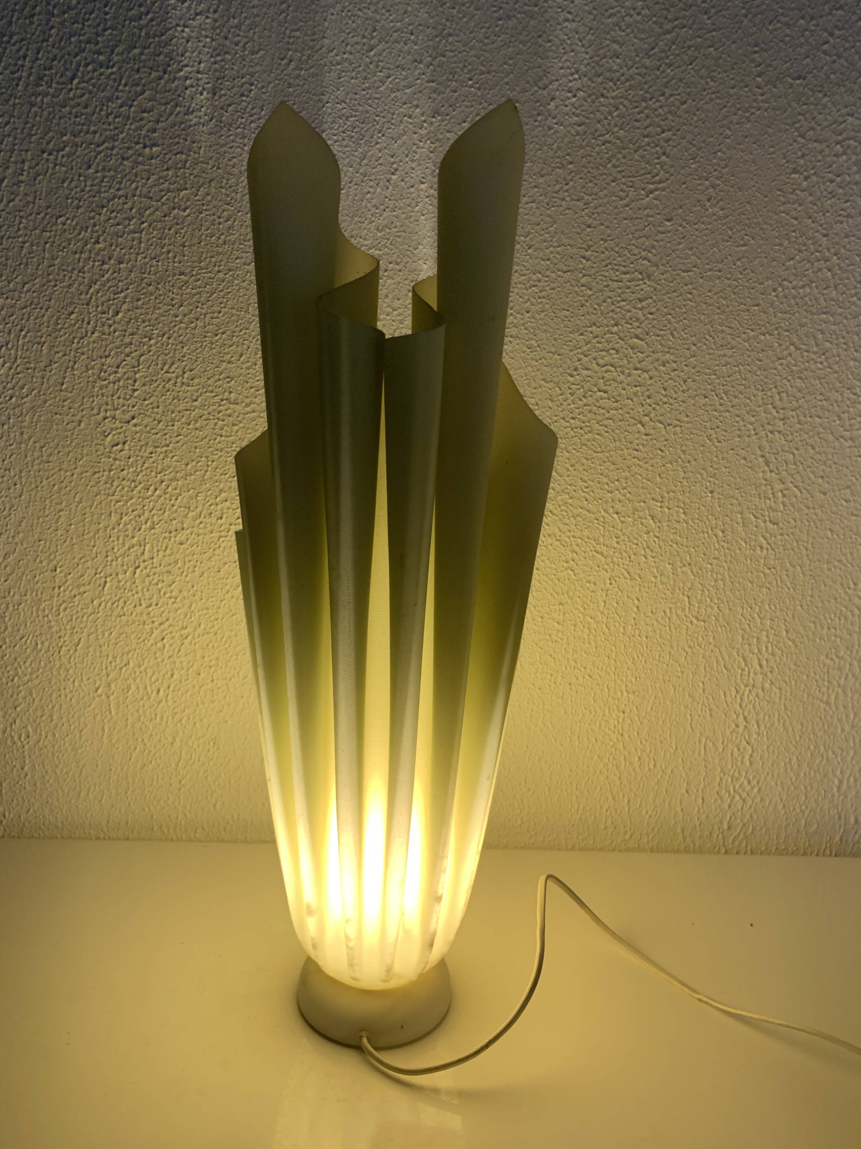 Vintage 1970s Georgia Jacob Athena Almond Green Table Lamp - 56 cm