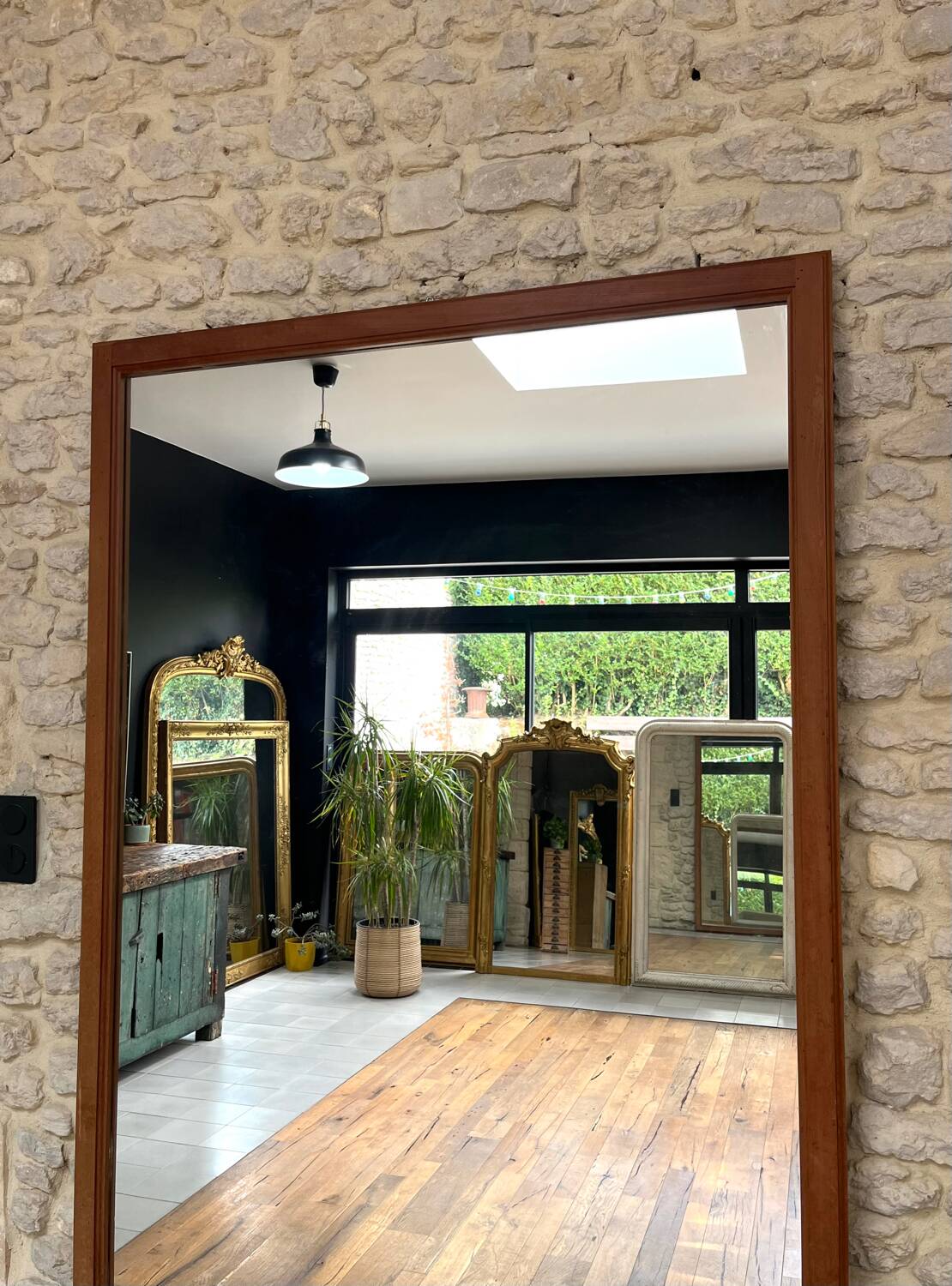 Miroir XXeme 210,5cm/123cm, grande glace