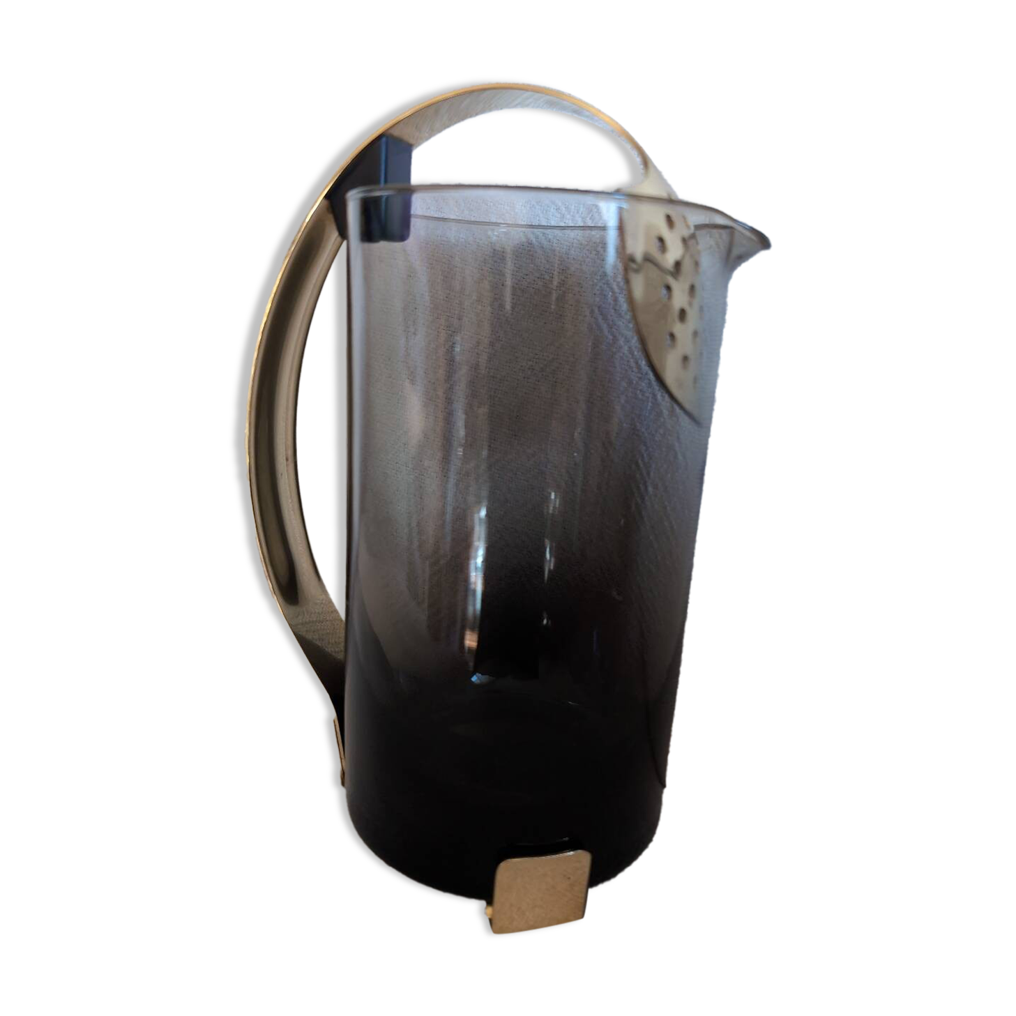 Vintage 70s smoked glass carafe