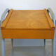 Vintage bedside table in wood and metal 1950