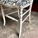 Chaise Napoléon III en bois blanc et coton "Grands Pavots" Antoinette Poisson